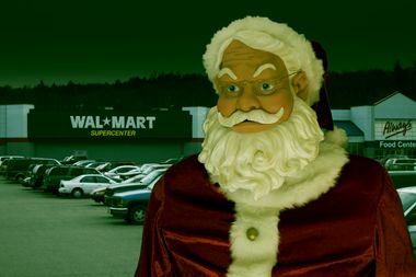 Evil Santa at Walmart